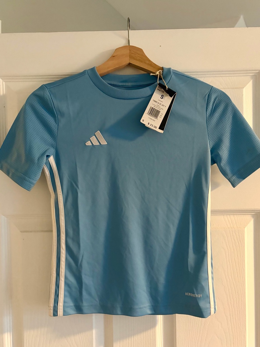 adidas Sky Blue Kids Short-Sleeve shirt